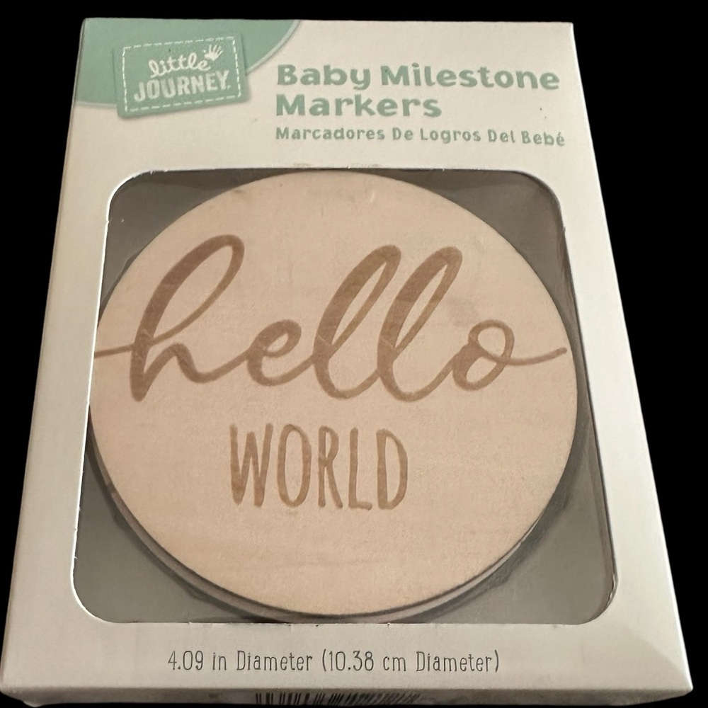 Baby Monthly Milestone Wooden First Year Growth Photo Sharing Prop Card Wooden